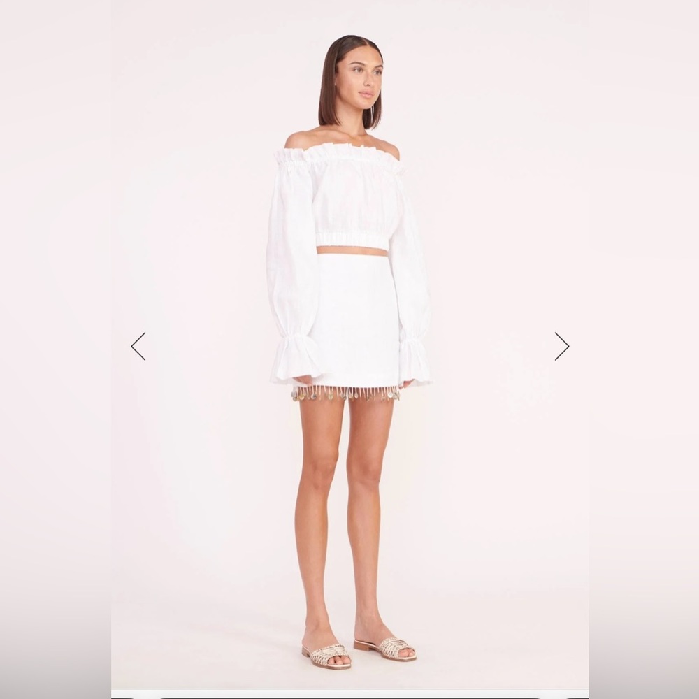 Staud Jenna skirt white NWT!
